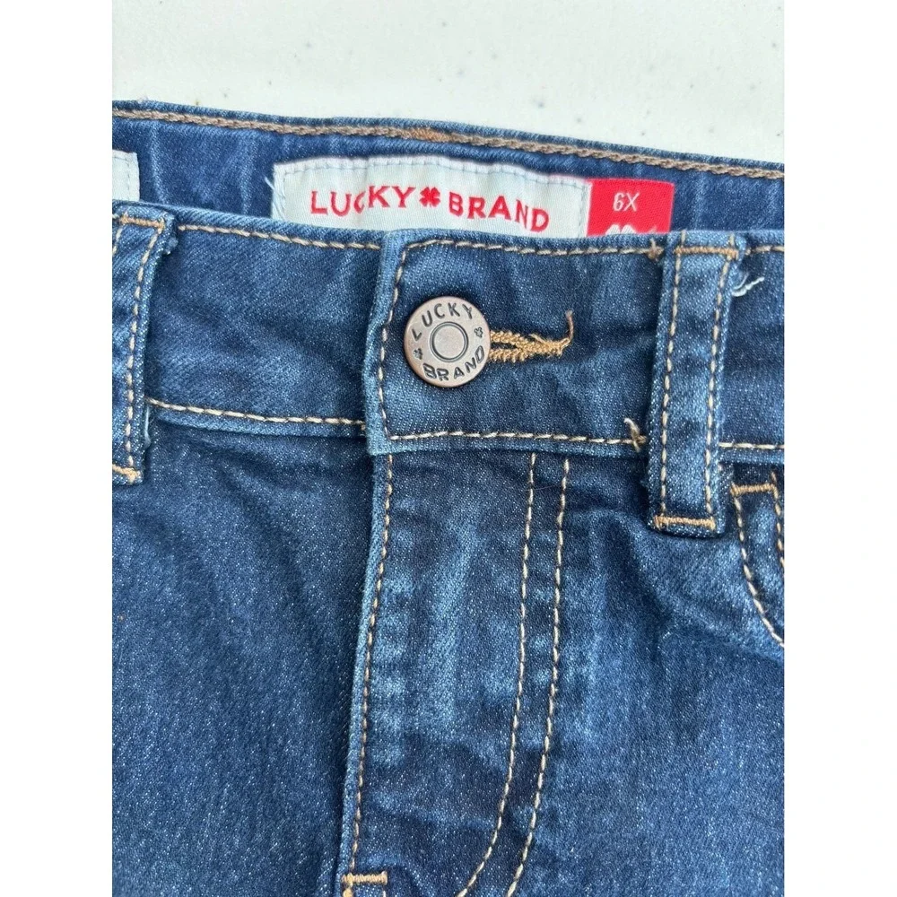 Lucky Brand‎ Zoe Skinny Jeans Girls 6X Dark Wash Excellent Stretch Denim